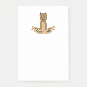 Pitbull Ribbon Tag Post-it Notes