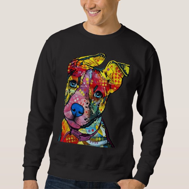 Pitbull S Colourful Pit Bulls 370 Sweatshirt (Front)