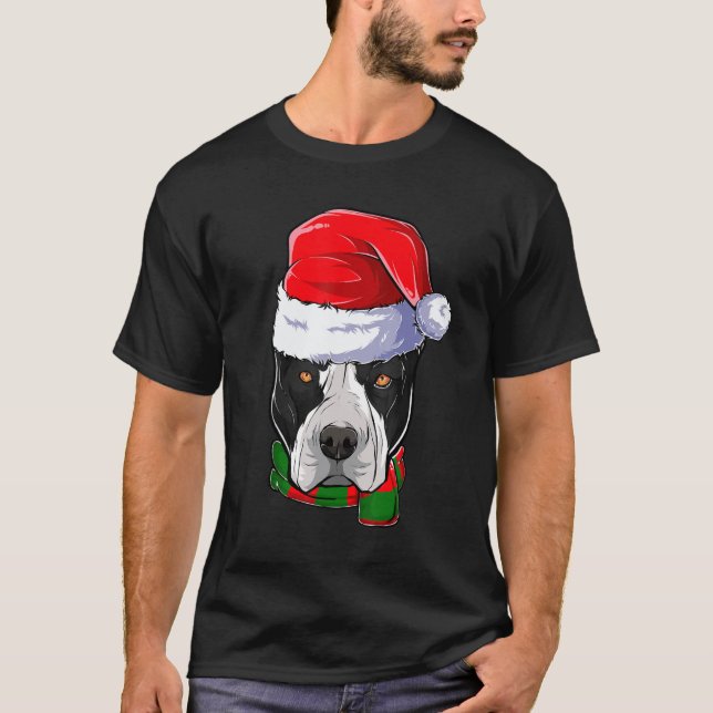 Pitbull Santa Claus Boys Apparel Christmas Kids Do T-Shirt (Front)