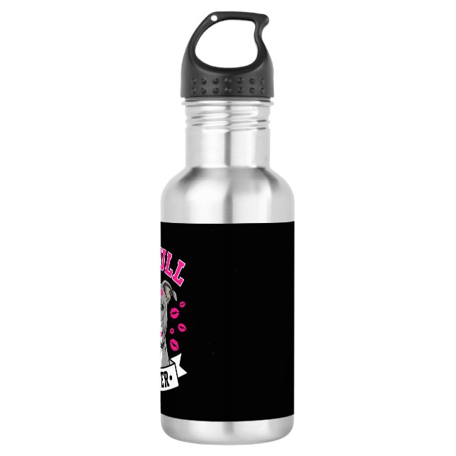 Pitbull Sister Dog Lover Vector Design 532 Ml Water Bottle (Front)