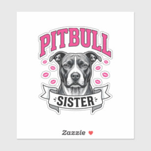 Pitbull Sister Vintage Dog Lover Vector Design_1