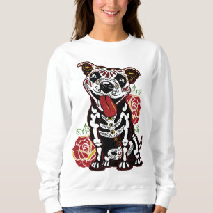 Pitbull Sugar Skull for Women, Men Pitbull Mom, Da Sweatshirt