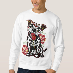 Pitbull Sugar Skull for Women Men Pitbull Mom Dad Sweatshirt