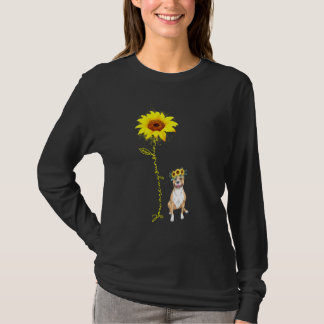 Pitbull Sunflower Unique Fashion Printed Dogs T-Shirt