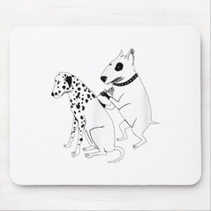 Pitbull Terrier Dog Animal Dalmatian Tattoo Puppy  Mouse Pad