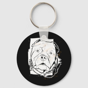 Pitbull Terrier Fearless Dog Keychain