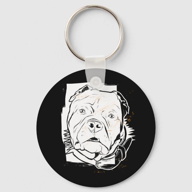 Pitbull Terrier - Fearless Dog Keychain (Front)