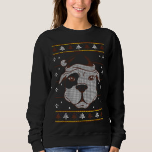 Pitbull Ugly Christmas Funny Dog Lover Owner Xmas Sweatshirt