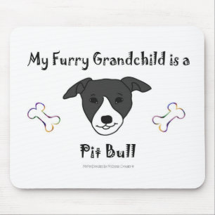 PitBullBLackWhite Mouse Pad