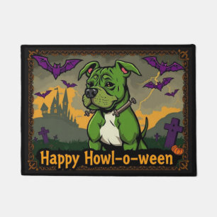 Pitbullstein Happy Howl-o-ween Doormat