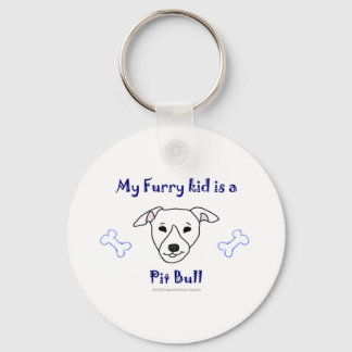 PitBullWhite Keychain