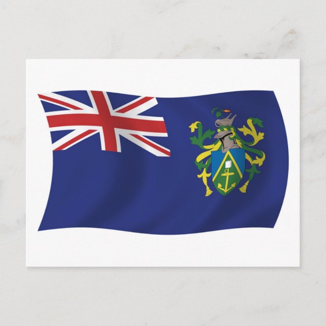 Pitcairn Islands Flag Postcard (Front)