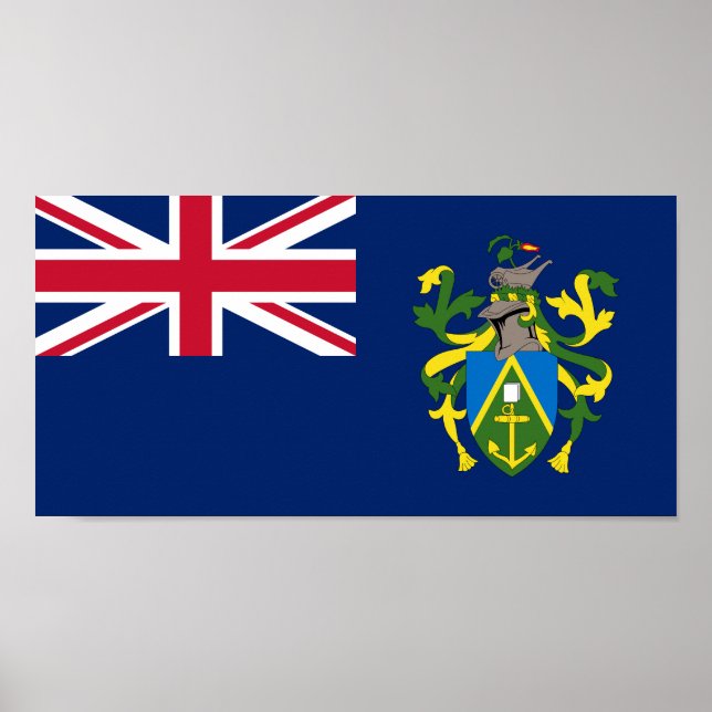 Pitcairn Islands Flag Poster (Front)