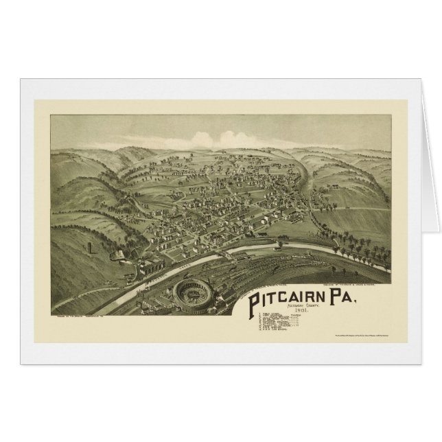 Pitcairn, PA Panoramic Map - 1901 (Front Horizontal)