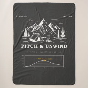 Pitch And Unwind Camping Elevation Profile Sherpa Blanket