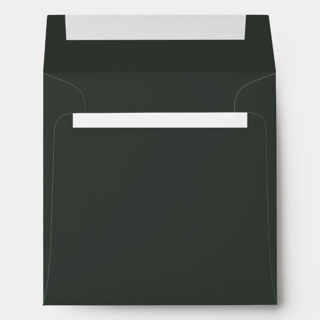 Pitch Dark Forest Green Envelope (Back (Bottom))