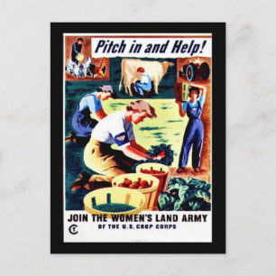 Pitch In And Help Postcard