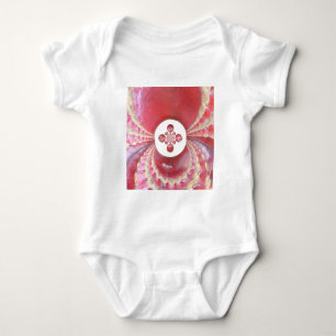 Pitch Kaleidoscope: Cricket Balls The Game's Heart Baby Bodysuit
