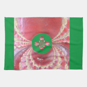Pitch Kaleidoscope: Cricket Balls The Game's Heart Kitchen Towel