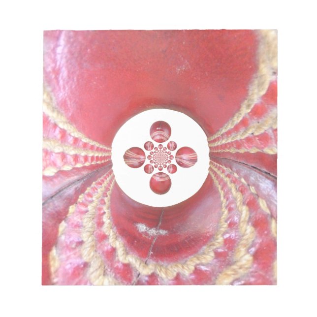 Pitch Kaleidoscope: Cricket Balls The Game's Heart Notepad (Front)