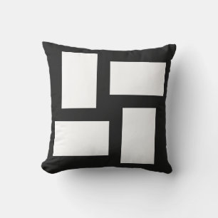 Pitch Pastel & Soft White Abstract Design Throw Pillow