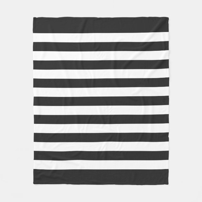 Pitch Pastel & Soft White Lines Pattern Fleece Blanket (Front)