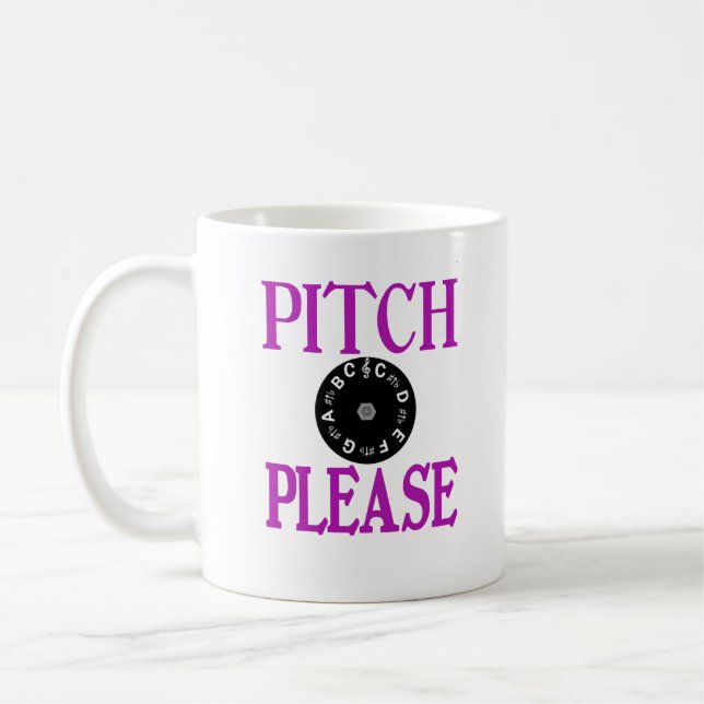 PITCH PLEASE PITCHPIPE PURPLE COFFEE MUG (Left)