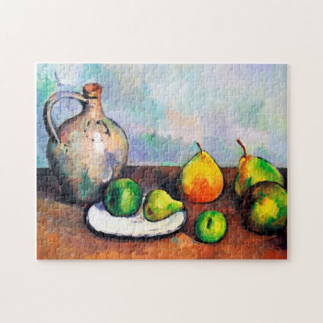 Pitcher and Fruit, Paul Cezanne Jigsaw Puzzle (Horizontal)