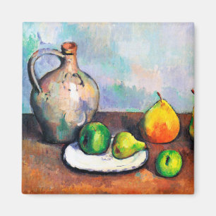 Pitcher and Fruit, Paul Cezanne Magnet