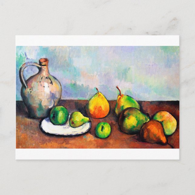 Pitcher and Fruit, Paul Cezanne Postcard (Front)