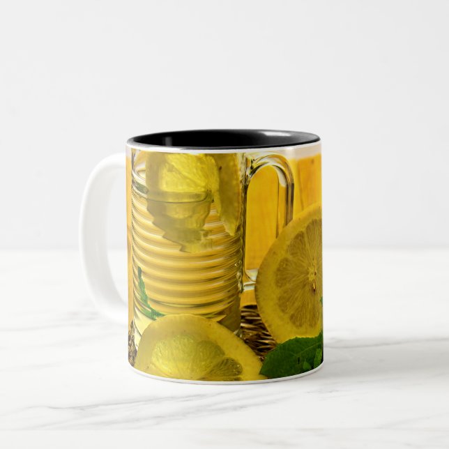 Pitcher of Lemon Tea Two-Tone Coffee Mug (Front Left)