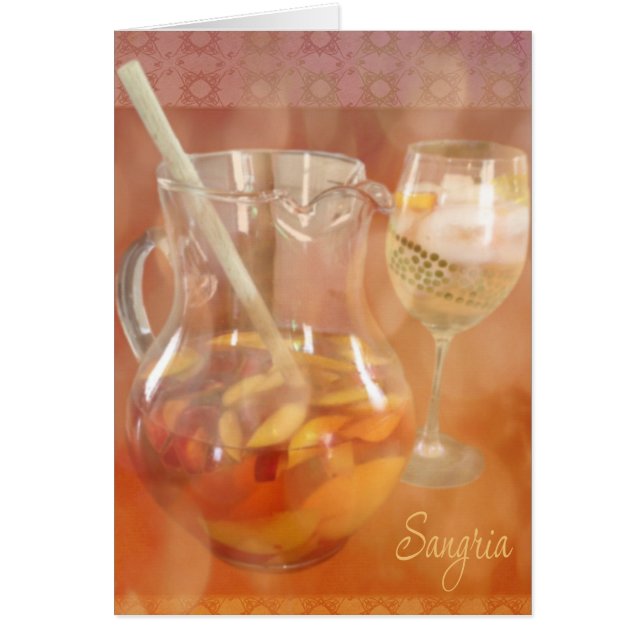 Pitcher of Peach Sangria Card (Front)