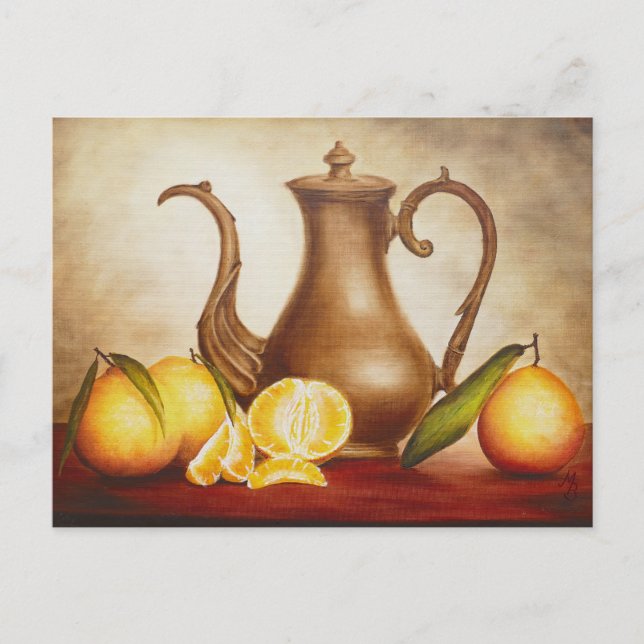 Pitcher with Oranges Postcard (Front)