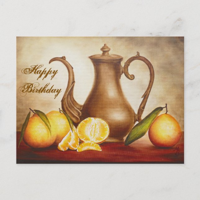Pitcher with Oranges Postcard (Front)