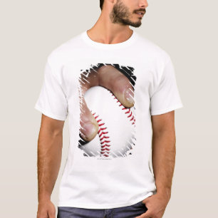 Pitchers hand gripping a baseball T-Shirt