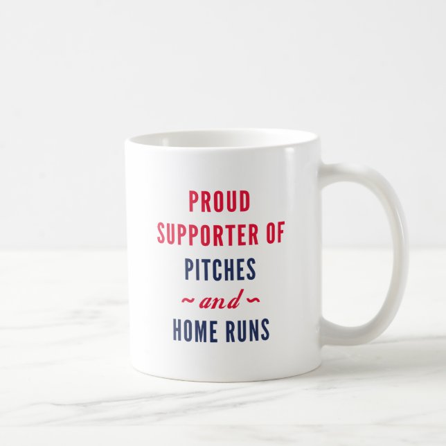 Pitches And Home Runs Coffee Mug (Right)