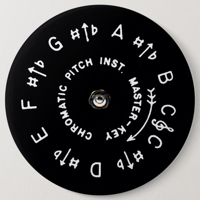 Pitchpipe 6 Inch Round Button (Front)