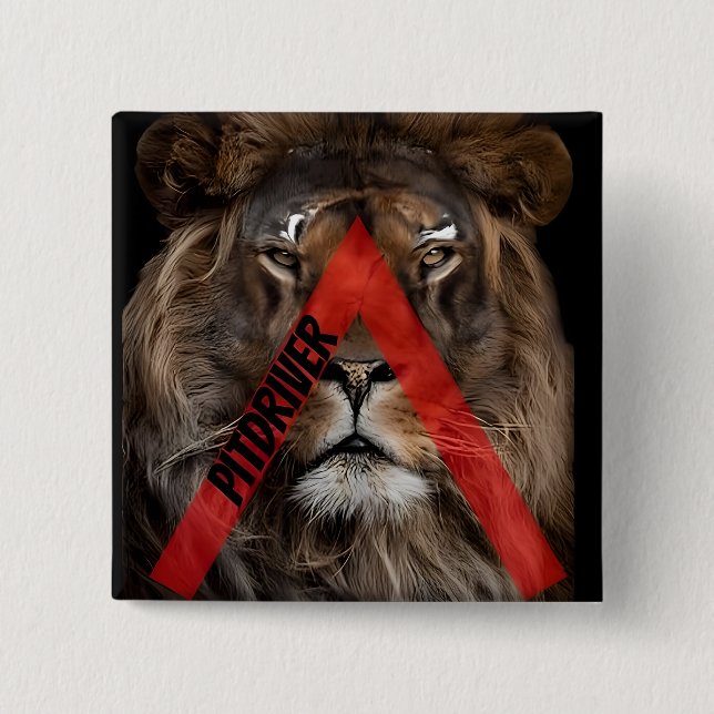 PitDriver Lion Logo Swag Button (Front)
