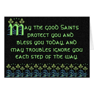 Pithy Irish Blessing Card - Customizable on inside