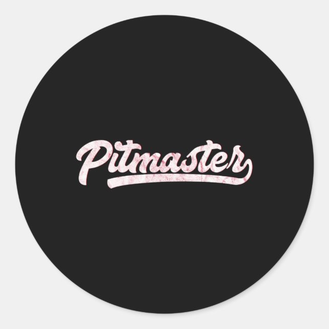 Pitmaster 100% Bbq Pitmaster Shirts  Classic Round Sticker (Front)