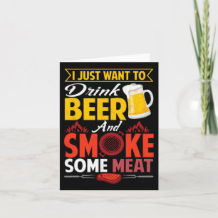 Pitmaster Shirt Gift Tee Drink Beer Smoke Meat Bbq Card