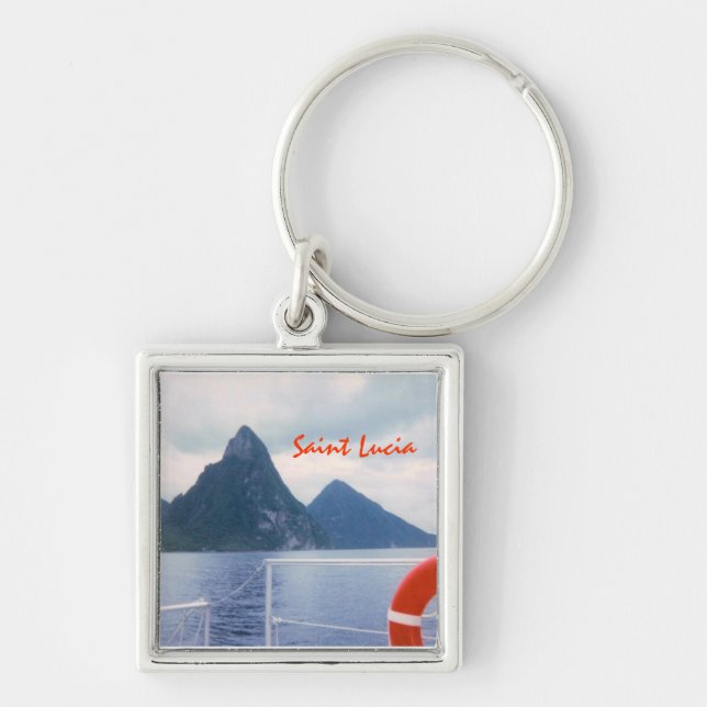 Pitons from the Sea Keychain (Front)