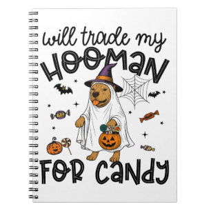 Pitpull Dog Halloween Ghost Spooky Notebook