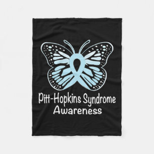 Pitt-hopkins Syndrome Awareness Warrior Light Blue Fleece Blanket