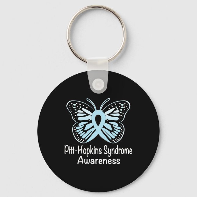 Pitt-hopkins Syndrome Awareness Warrior Light Blue Keychain (Front)