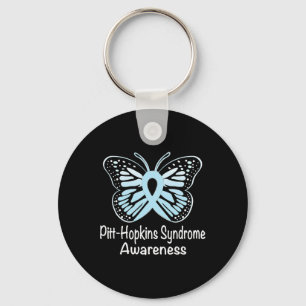 Pitt-hopkins Syndrome Awareness Warrior Light Blue Keychain