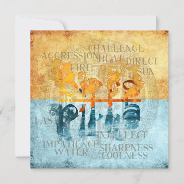 PITTA DOSHA - Greeting Card (Front)