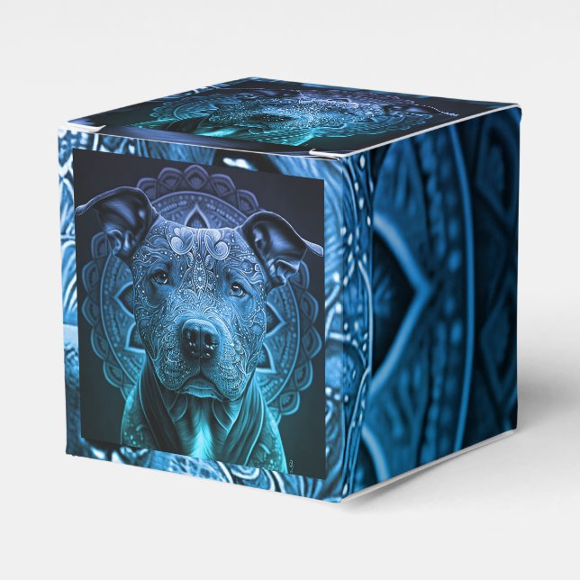 Pittbull Dog Breed Favor Box (Front Side)