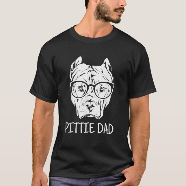 Pittie Dad Pitbull Dog Lovers Gift  T-Shirt (Front)