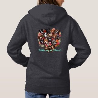 Pittie en Sweat - shirt à capuche de fleurs